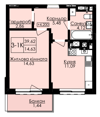 1-комнатная 39.62 м² в ЖК AUROOM SPARK от 24 100 грн/м², Львов