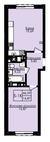 1-кімнатна 46.59 м² в ЖК AUROOM SPARK від 24 100 грн/м², Львів