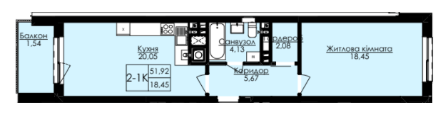 1-комнатная 51.92 м² в ЖК AUROOM SPARK от 24 100 грн/м², Львов