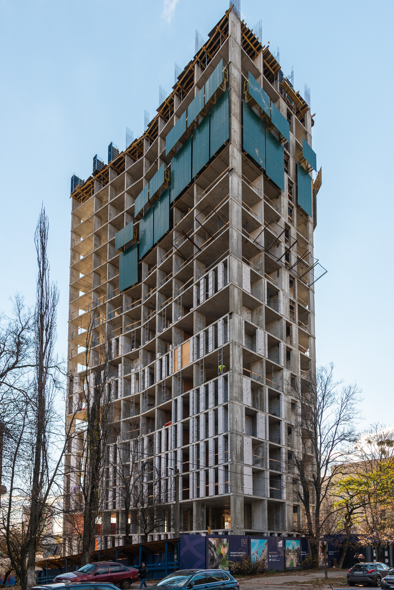 Ход строительства ЖК Вежа на Ломоносова, ноя, 2021 год