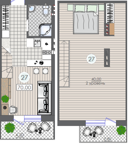 Дворівнева 70 м² в ЖК Smart House від 17 700 грн/м², м. Южне