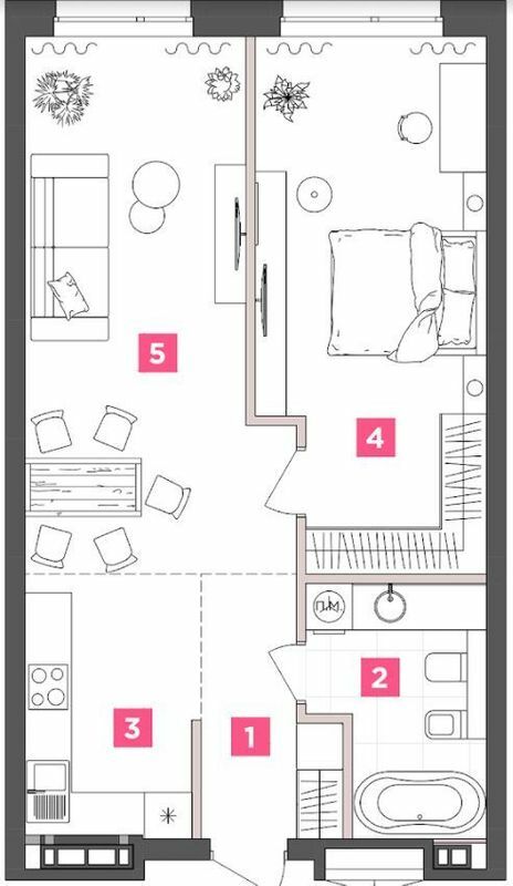 1-кімнатна 59.54 м² в ЖК ANRIL house від 64 450 грн/м², Київ