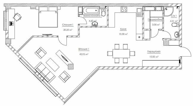 2-комнатная 94.82 м² в ЖК Franklin Concept House от 55 701 грн/м², Киев