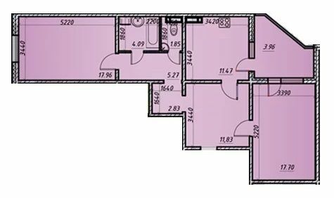 2-комнатная 76.96 м² в ЖК Navigator 2 от 23 000 грн/м², Киев