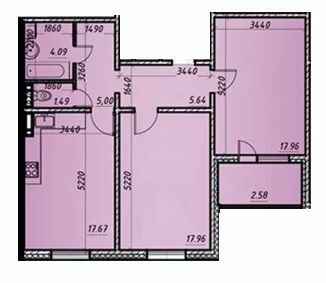 2-комнатная 72.39 м² в ЖК Navigator 2 от 23 000 грн/м², Киев