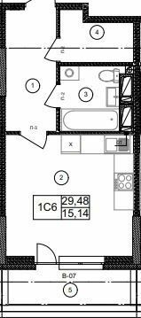 1-кімнатна 29.48 м² в ЖК Olympic Park від 29 500 грн/м², Київ