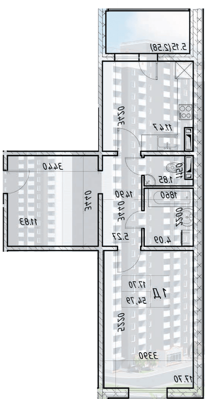 1-комнатная 54.79 м² в ЖК Деснянский от 22 000 грн/м², Киев