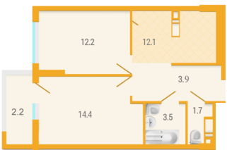 2-кімнатна 50 м² в ЖК Караваєві Дачі від 35 000 грн/м², Київ