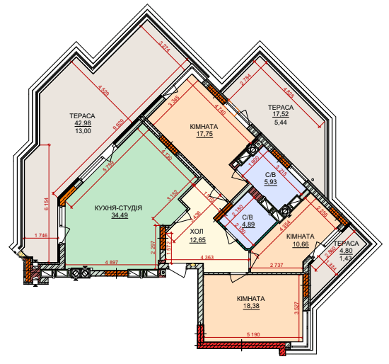 3-кімнатна 124.67 м² в ЖК Лісова казка 2 від 34 000 грн/м², Київ