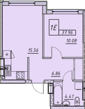 1-кімнатна 37.96 м² в ЖК Manhattan від 29 800 грн/м², Одеса