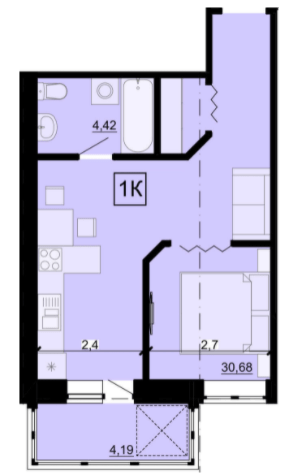 1-кімнатна 34.84 м² в ЖК Акварель-4 від 22 050 грн/м², Одеса