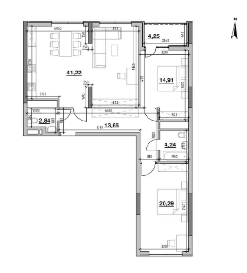 2-кімнатна 101.4 м² в ЖК Nordica Residence від 43 406 грн/м², Київ