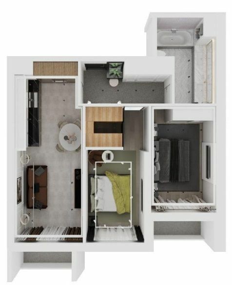 1-комнатная 43.01 м² в ЖК Эллада от 26 600 грн/м², Одесса