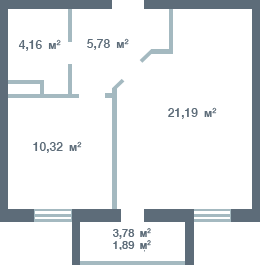 1-кімнатна 42.34 м² в ЖК Новосел від 16 950 грн/м², с. Молодіжне