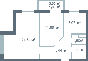 2-кімнатна 56.09 м² в ЖК Новосел від 16 950 грн/м², с. Молодіжне