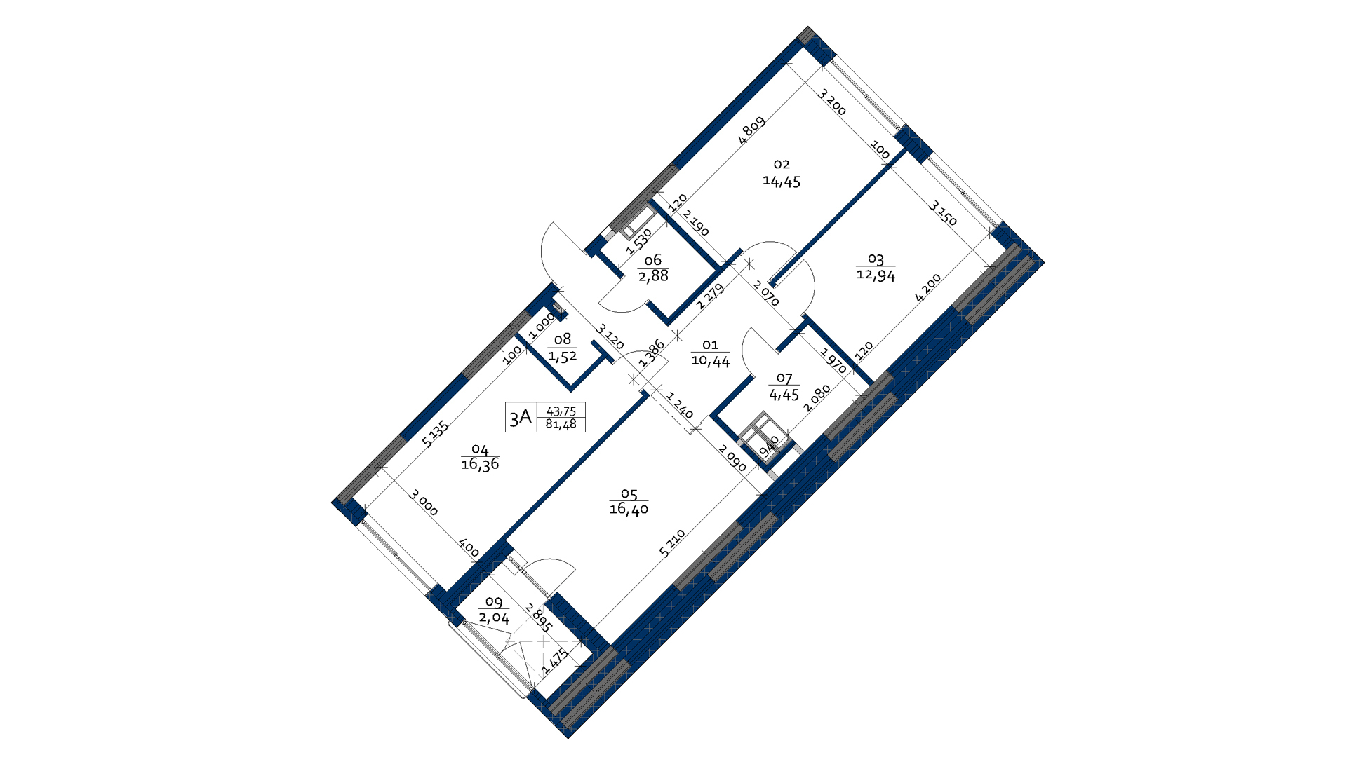 3-кімнатна 81.84 м² в ЖК POLARIS Home&Plaza від 34 523 грн/м², Київ