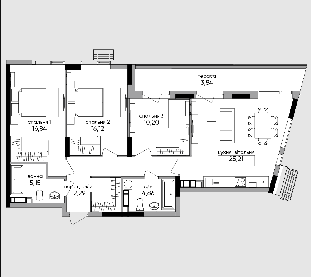 3-комнатная 89.63 м² в ЖК Метрополис от 44 546 грн/м², Киев