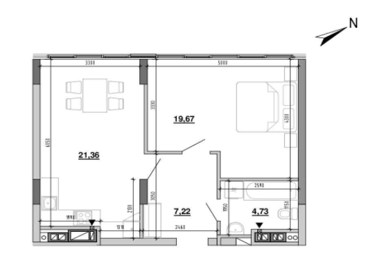 1-кімнатна 52.98 м² в ЖК Містечко Підзамче від 27 260 грн/м², Львів