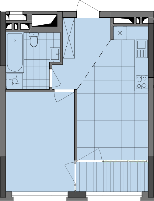 1-кімнатна 45 м² в ЖК Dibrova Park від 29 193 грн/м², Київ