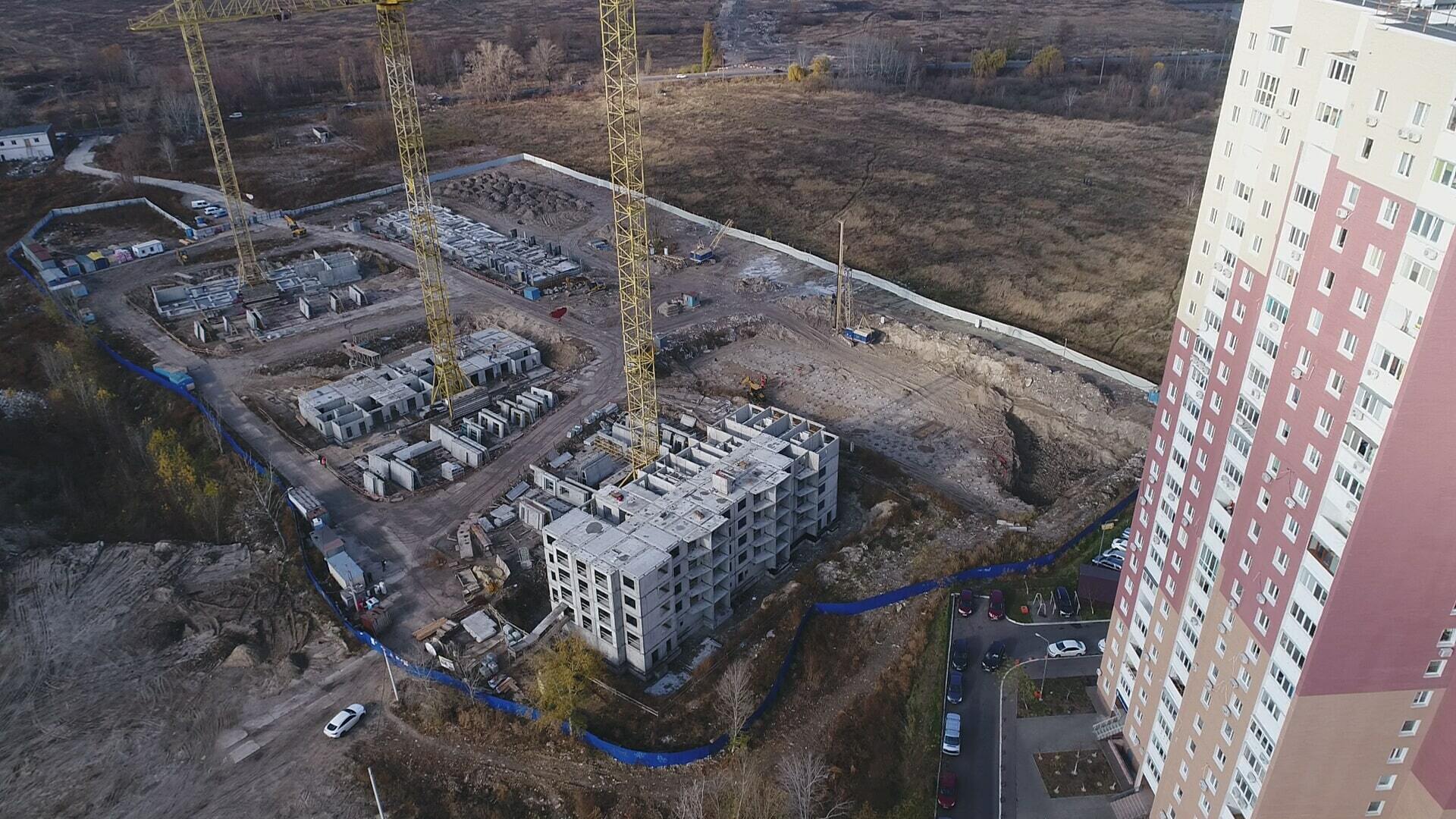 Ход строительства ЖК Милос, ноя, 2021 год