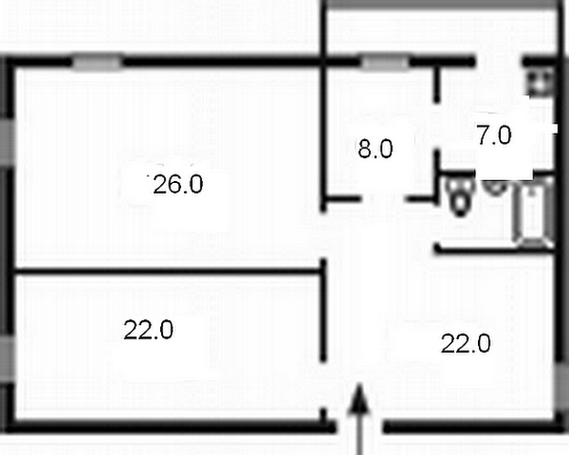 Продаж 3-кімнатної квартири 87 м², Інститутська вул.