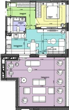 1-кімнатна 53.8 м² в ЖК Файна Таун від 55 350 грн/м², Київ