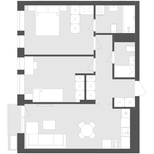 2-комнатная 62.65 м² в ЖК Avalon Yard от 27 500 грн/м², Львов