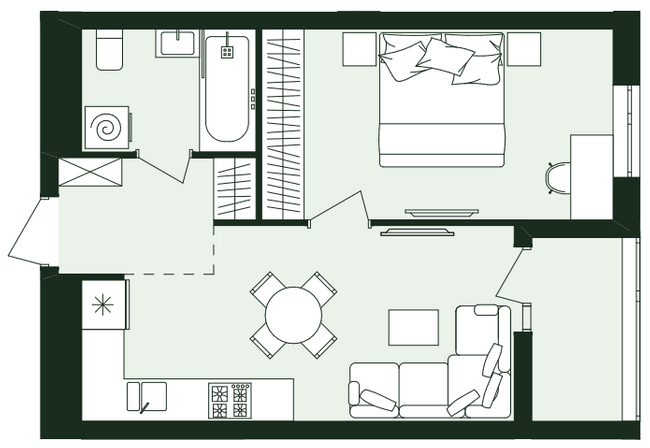 1-комнатная 40.58 м² в ЖК Avalon Zelena Street от 27 500 грн/м², Львов