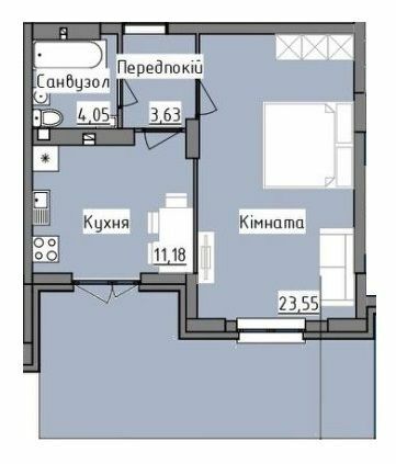 1-кімнатна 45.41 м² в ЖК R2 Residence від 19 750 грн/м², Львів