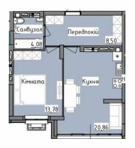 1-кімнатна 47.22 м² в ЖК R2 Residence від 19 750 грн/м², Львів