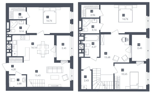 Двухуровневая 122.36 м² в ЖК Safe Town от 36 700 грн/м², Львов