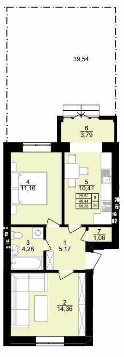 2-комнатная 50.23 м² в ЖК Вилла Венеция от 24 300 грн/м², г. Винники