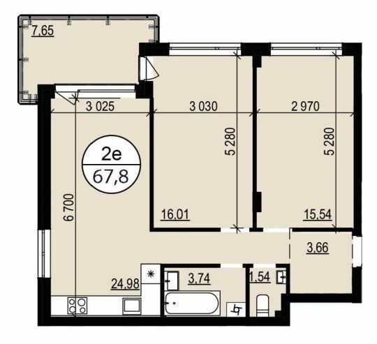 2-кімнатна 67.8 м² в ЖК Грінвуд 2 від 20 150 грн/м², смт Брюховичі