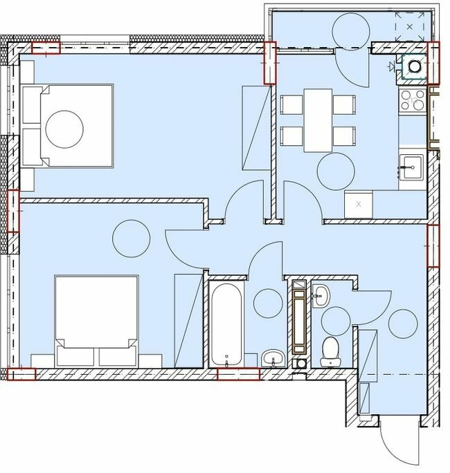 2-комнатная 59.96 м² в ЖК Комфорт Плюс от 19 750 грн/м², г. Дубляны