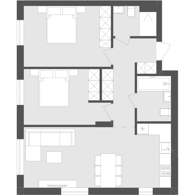 2-кімнатна 68.53 м² в ЖК Avalon Holiday від 20 000 грн/м², с. Сокільники