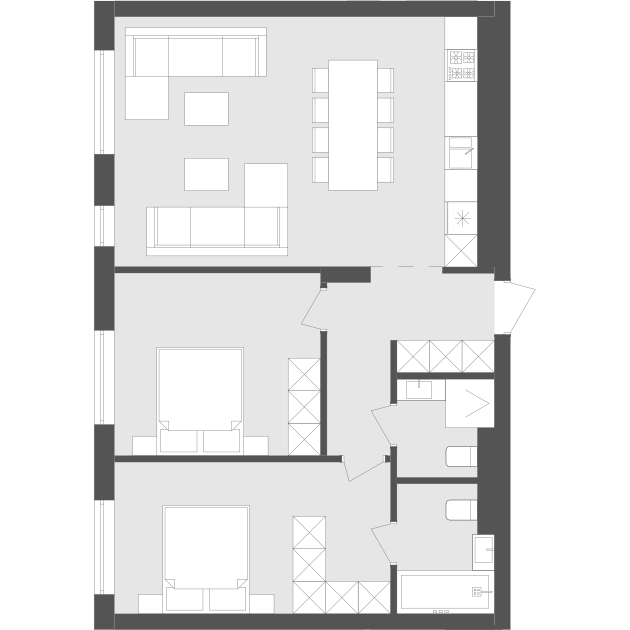 2-комнатная 72.39 м² в ЖК Avalon Holiday от 20 000 грн/м², с. Сокольники