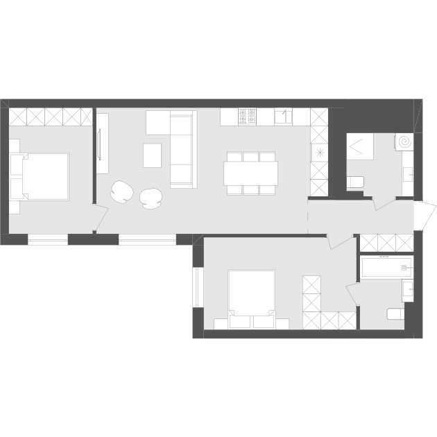 2-комнатная 73.18 м² в ЖК Avalon Holiday от 20 000 грн/м², с. Сокольники