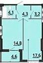 1-кімнатна 45.38 м² в ЖК BonAparte від 33 000 грн/м², Харків