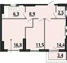 2-комнатная 61.4 м² в ЖК BonAparte от 31 000 грн/м², Харьков