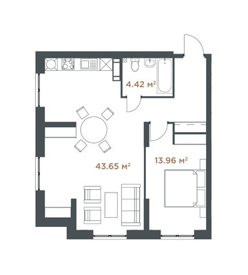 2-кімнатна 62.03 м² в ЖК Central Hills від 32 000 грн/м², Київ