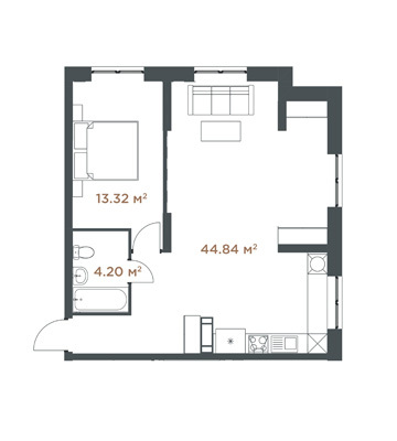 2-комнатная 62.36 м² в ЖК Central Hills от 32 000 грн/м², Киев