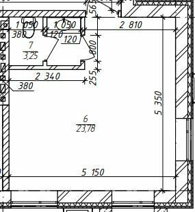 1-кімнатна 23.78 м² в БЦ Грушевський від 32 550 грн/м², Дніпро