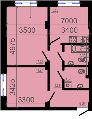 1-комнатная 58.28 м² в ЖК Favorit от 30 100 грн/м², Днепр