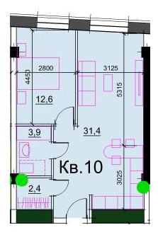 1-комнатная 50.3 м² в ЖК Loft White от 42 400 грн/м², Днепр