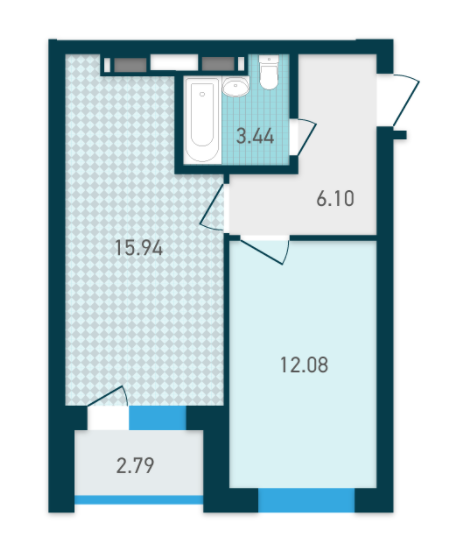 1-кімнатна 40.35 м² в ЖК GENESIS від 31 725 грн/м², Київ