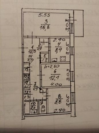 Продаж 3-кімнатної квартири 66 м², Набережна Перемоги вул., 126Б