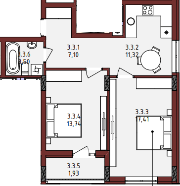 2-комнатная 55 м² в ЖК New от 24 900 грн/м², Львов