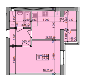 1-кімнатна 37.9 м² в ЖК Зоря від 22 500 грн/м², Вінниця