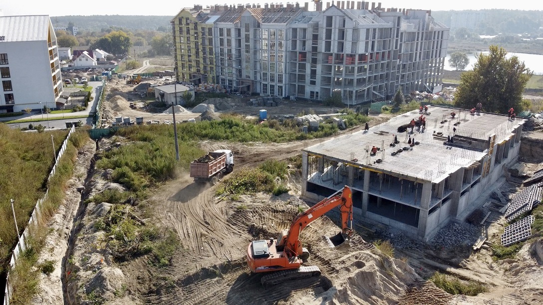 Ход строительства ЖК Гостомель Residence, окт, 2021 год