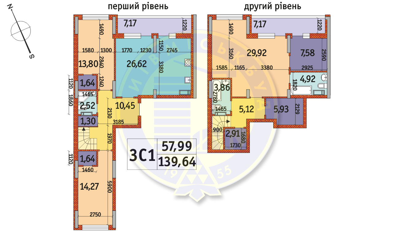 Дворівнева 139.64 м² в ЖК Отрада від 22 554 грн/м², Київ